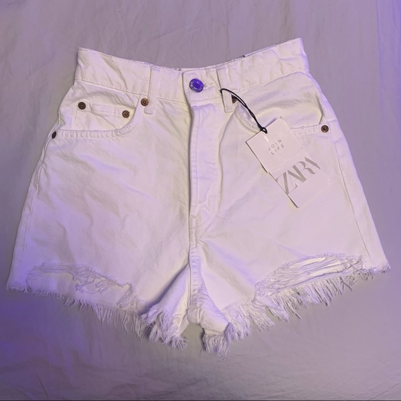 Brand New Zara Distressed Denim Shorts - Picture 1 of 1